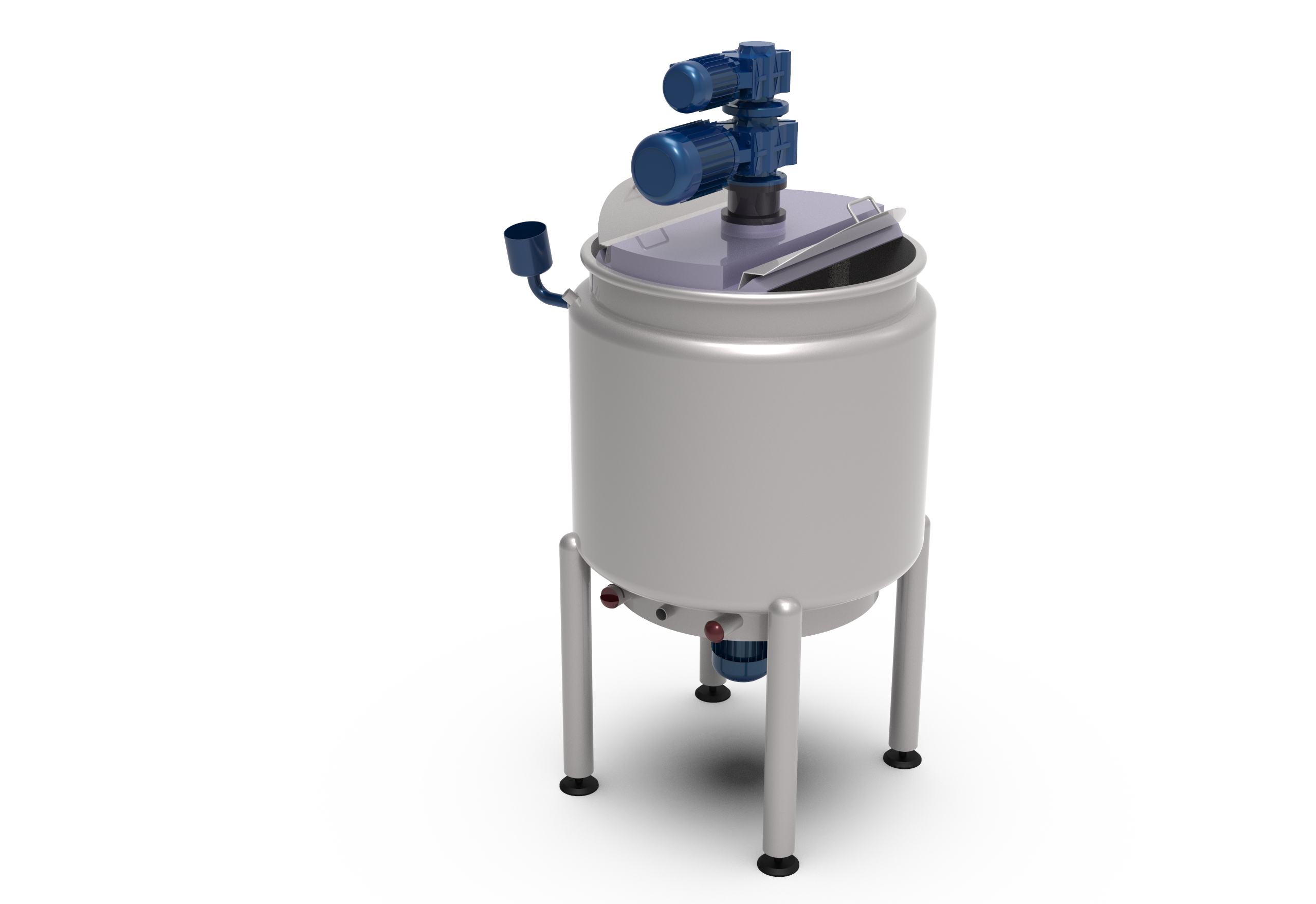 bồn khuấy nhũ hóa mỹ phẩm 500 lít