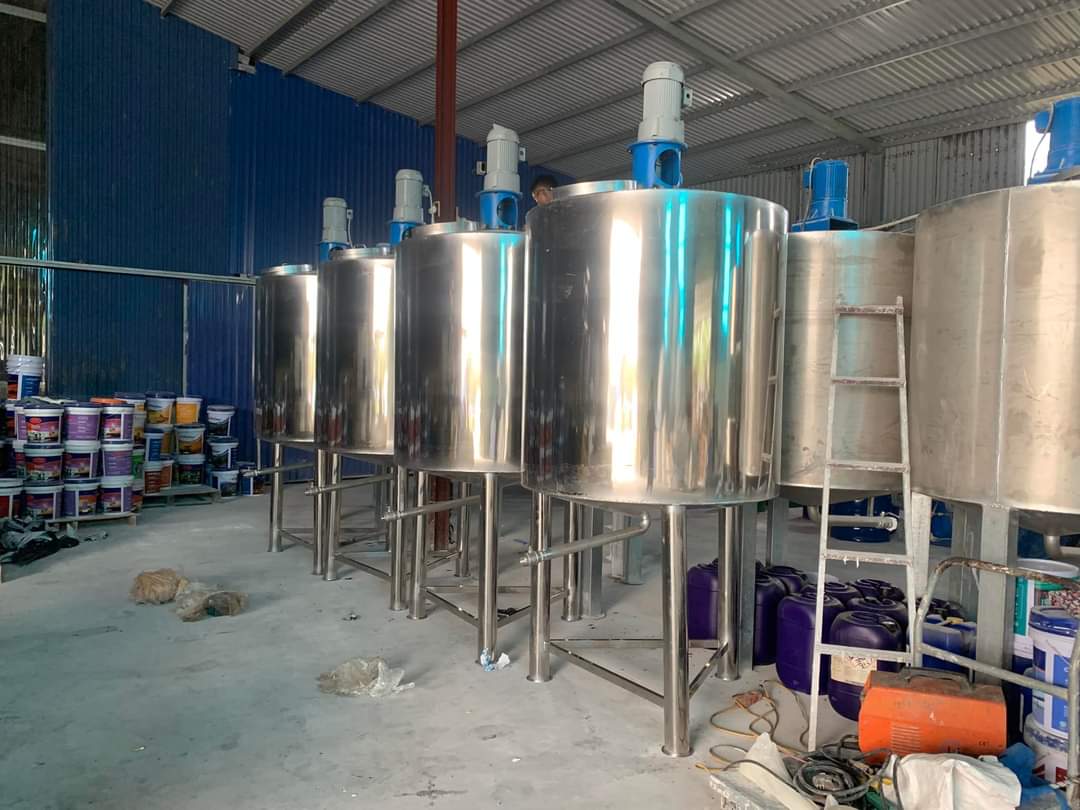Bồn khuấy nước giặt 1000 2000 lít động cơ gắn đầu bồn