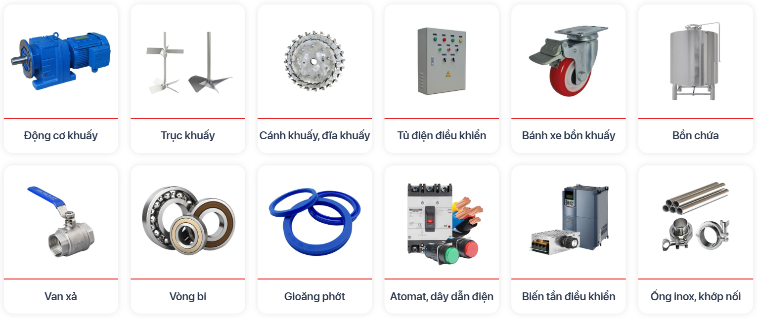 cấu tạo bồn khuấy hóa chất
