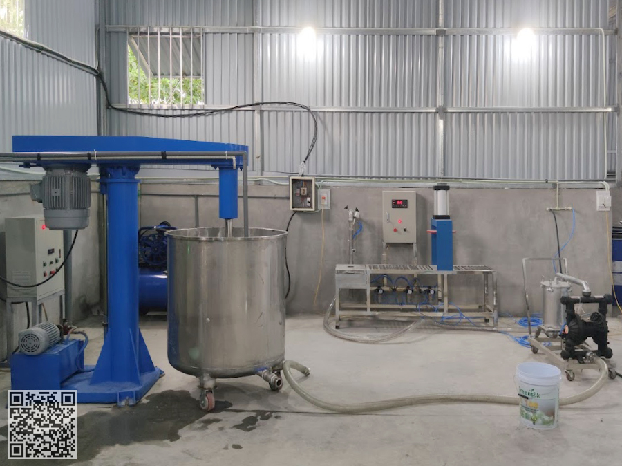 dây chuyền sản xuất sơn quy mô vừa và nhỏ