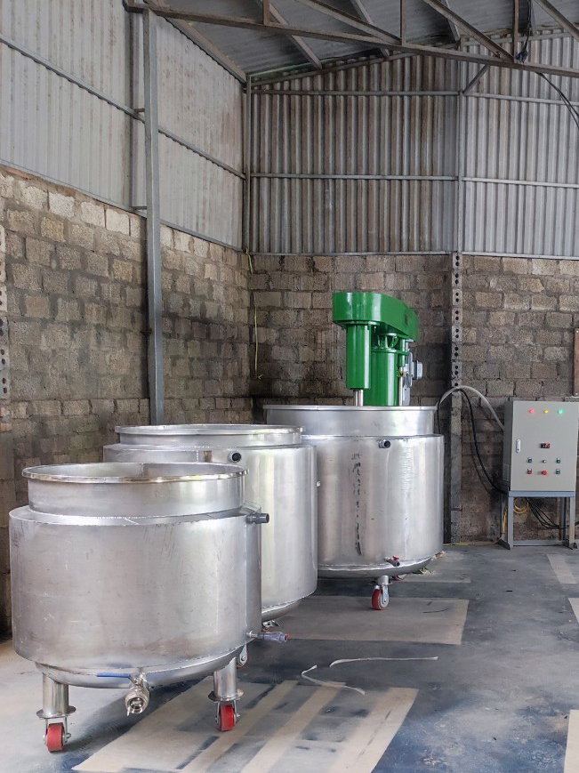 máy khuấy bồn 2 lớp