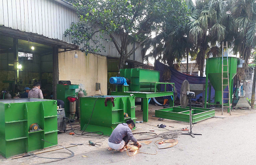 xưởng sản xuất máy trộn phân bón