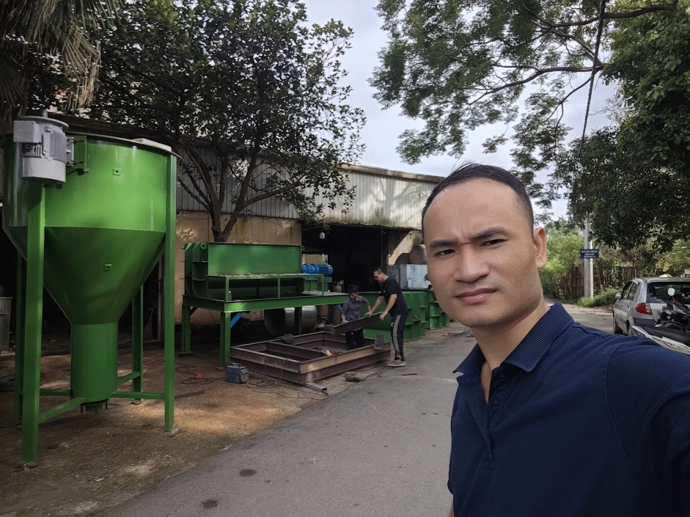 xưởng sản xuất máy trộn vữa khô