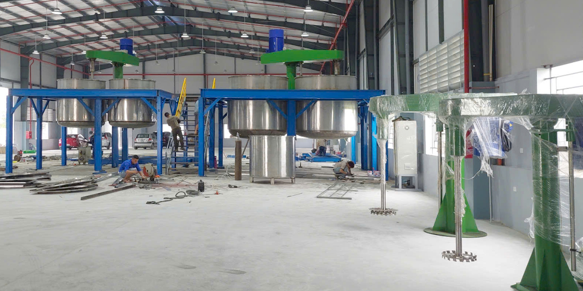 setup nhà máy sản xuất sơn nước